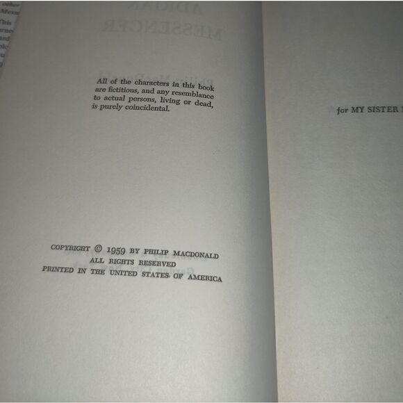 The List of Adrian Messenger by Philip MacDonal 1959 Hardcover Book. - Picture 5 of 5
